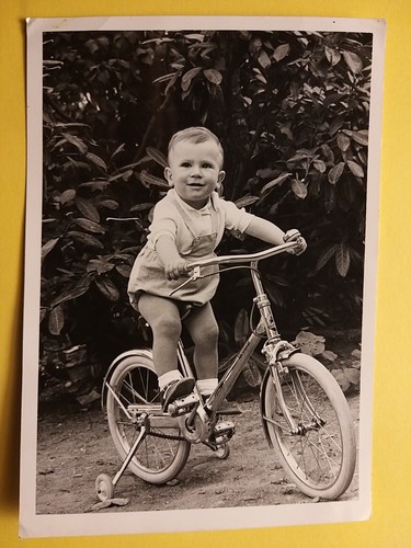 Photograph child on bicycle - on,