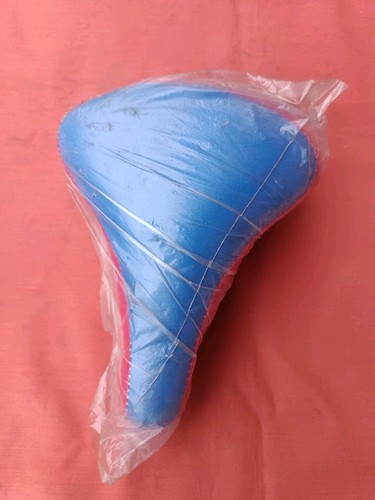 Blue and red saddle - and,